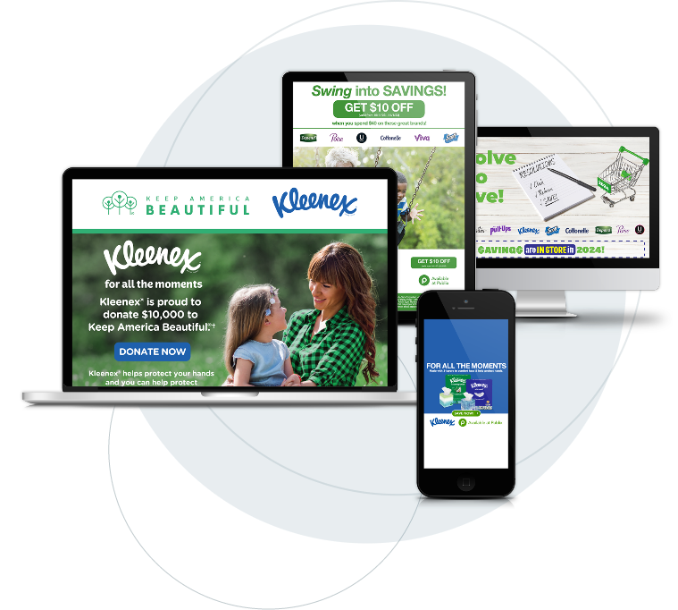 CPG brand shopper marketing digital campaign solutions at grocery retailers