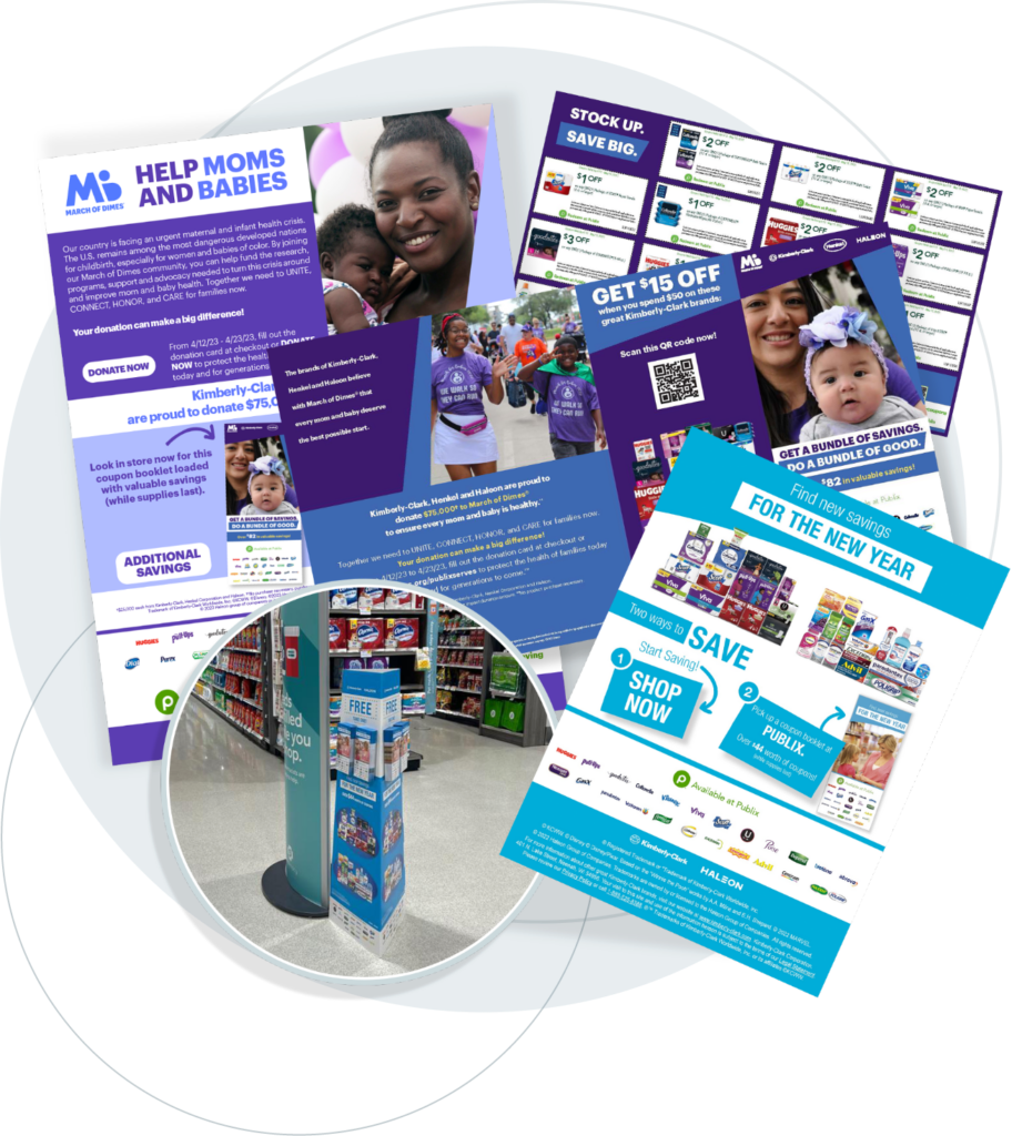 CPG brand shopper marketing omni-channel campaign solutions at grocery retailers